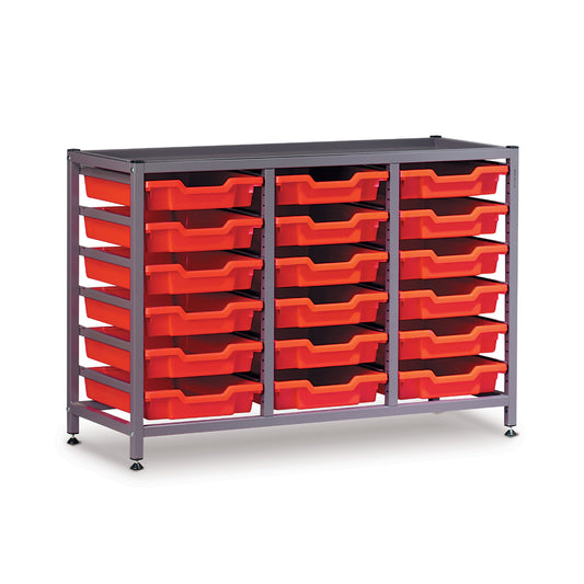 Gratnells Low Frame, 3-Column, 725mmH (Underbench), No Top