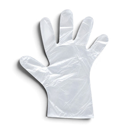 Transparent compostable disposable glove