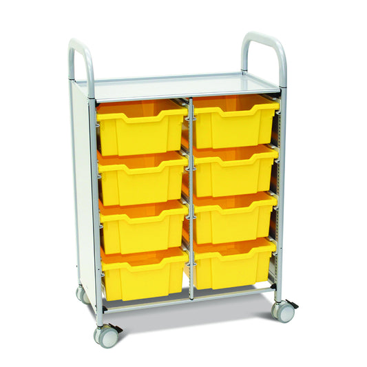 Gratnells ‘Callero Plus’ Trolley 2-Column w-x8 F2 Deep trays