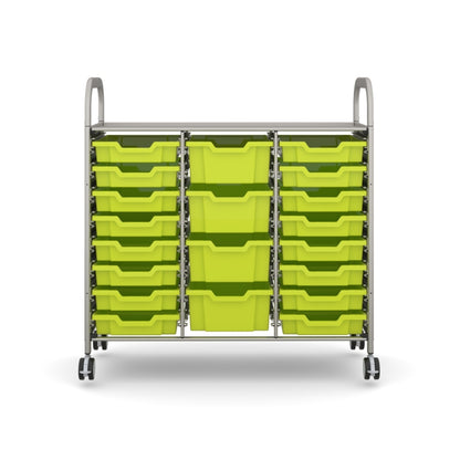 Gratnells Callero Plus Treble Trolley – 16 Shallow & 4 Deep Trays