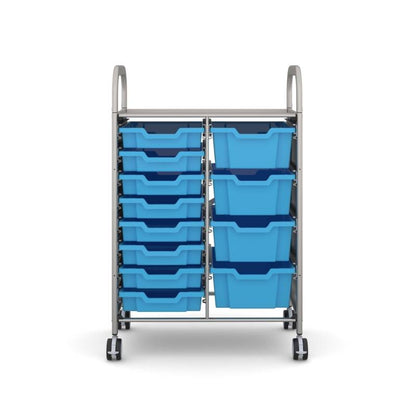 Gratnells Callero Plus Double Trolley – 8 Shallow & 4 Deep Trays
