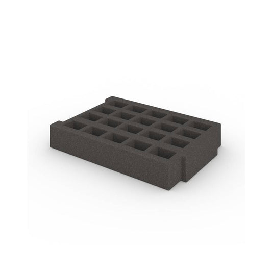 Foam Insert – 60mm Extra Deep, 20 Safety Glasses Cut-Outs (50 x 40mm, Fits F1 or F2 Tray)