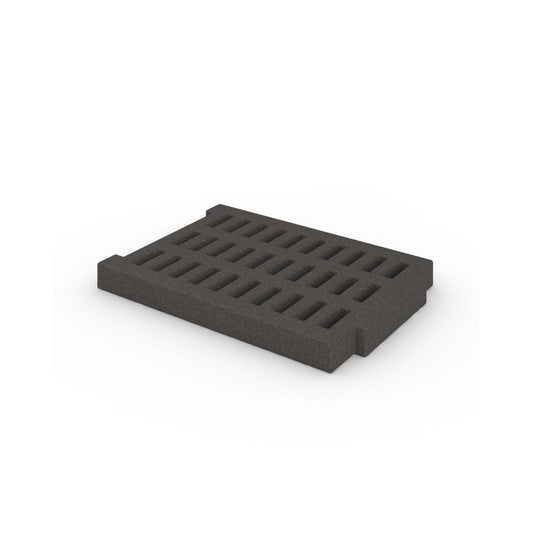 Gratnells Foam Insert – 35mm Deep, 30 Stopwatch Cut-Outs (55 x 10mm, Fits F1 & F2 Tray)