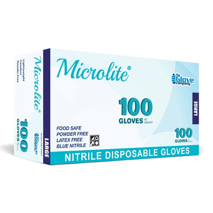 Microlite PLUS blue powder-free nitrile gloves pack of 100