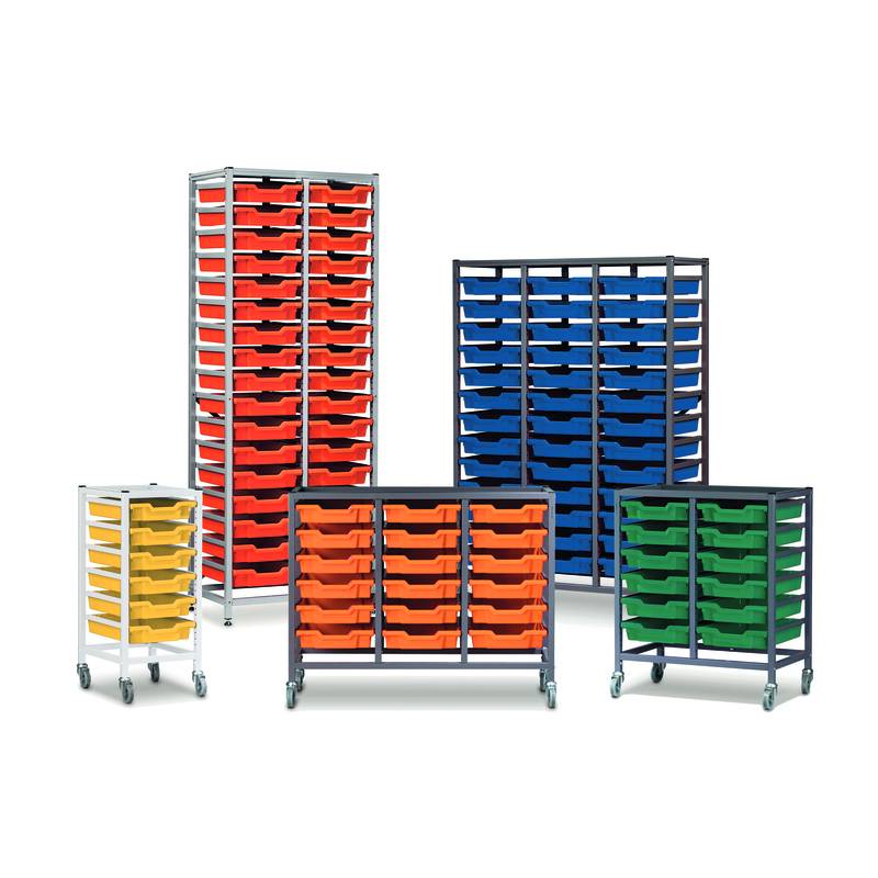 Gratnells Science Bench Height Treble Trolley