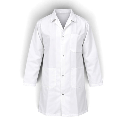 Delta white cotton drill laboratory coat