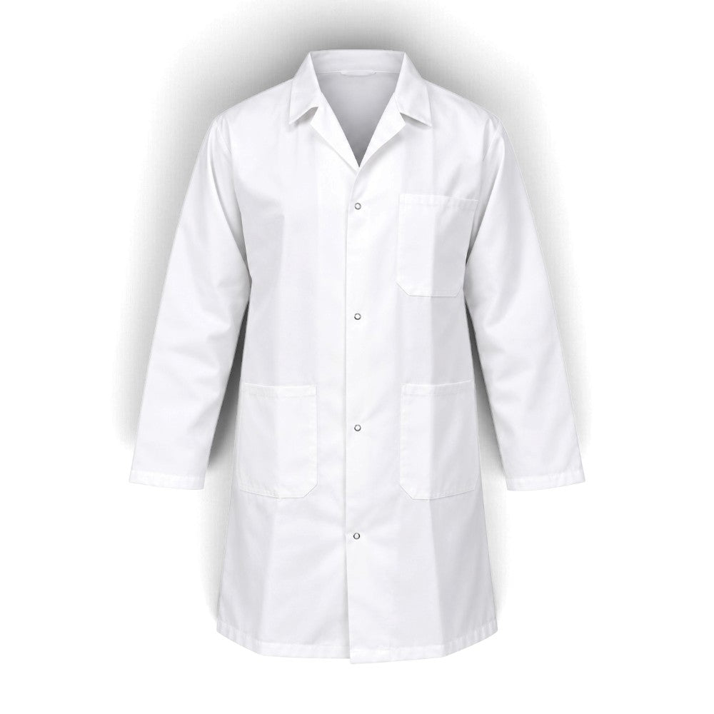 Delta white cotton drill laboratory coat