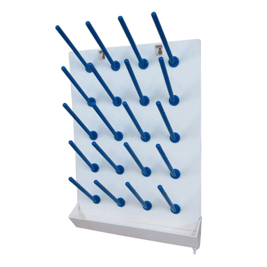 Draining Drying Rack 20 Pegs with Drain Tray & Tube