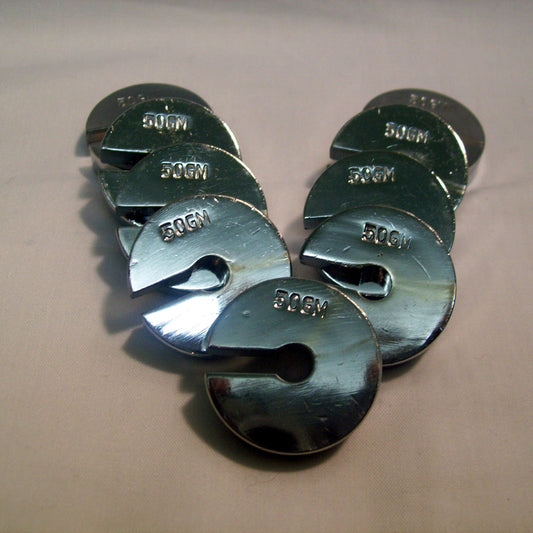 Spare Slotted Masses 100g 6mm - Pack 9