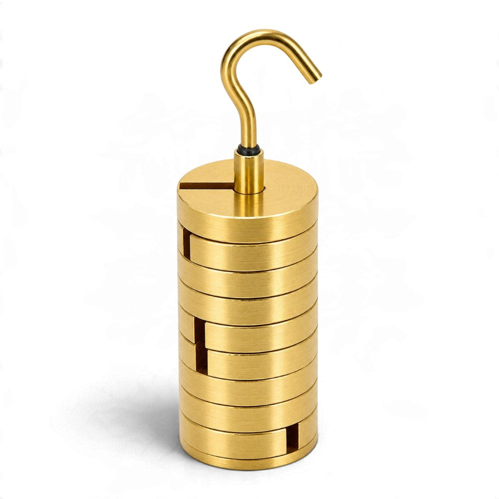 100 g brass slotted mass set with hook and nine 10 g weights