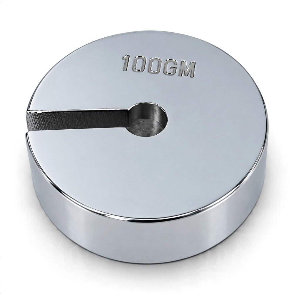 Single 100 g chrome-plated brass slotted mass for 6 mm carrier