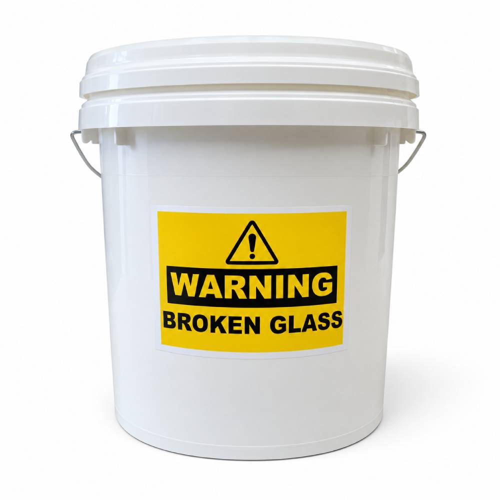 Broken Glass Container 10 Litre