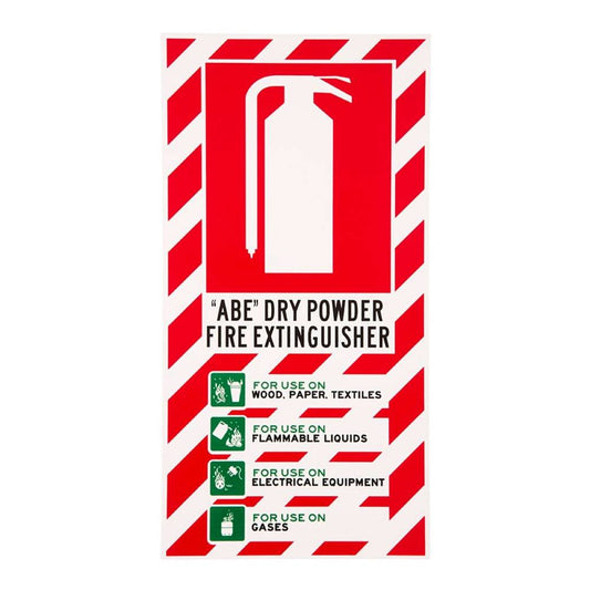 ABE Dry Powder Fire Extinguisher Blazon Sign