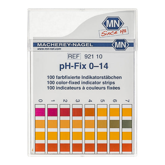 pH Indicator Strips pH 0.0-14.0 Macherey-Nagel - Non-Bleeding - Pack 100