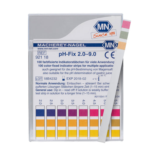 pH Indicator Strips Narrow Range 2.0 - 9.0 Macherey-Nagel - Pack 100