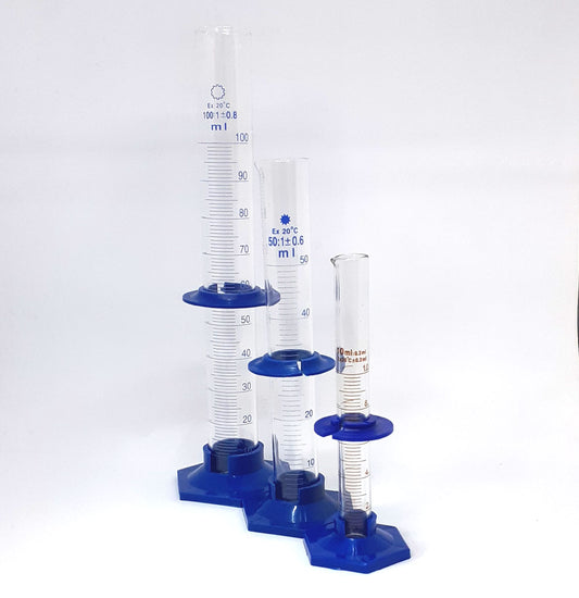 Measuring Cylinder Glass W/ Plastic Foot 50ml +/-1ml