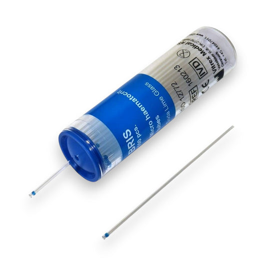 Capillary Tubes Without Heparin – 75 µL, 75 mm (Vial of 100)