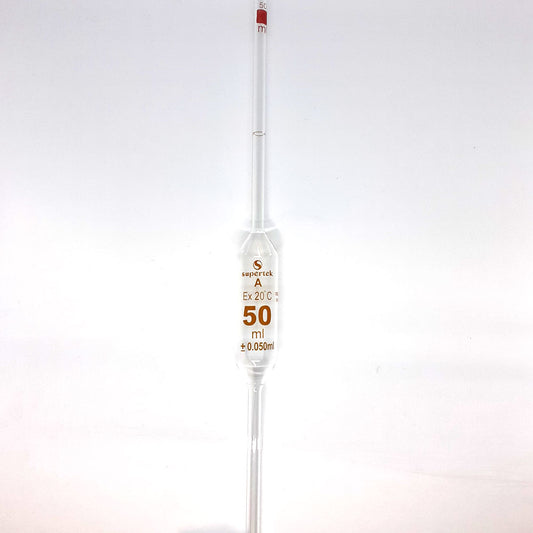Volumetric Pipette A-Grade 50ml, Supertek