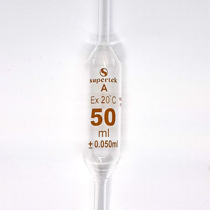 Volumetric Pipette A-Grade 50ml, Supertek
