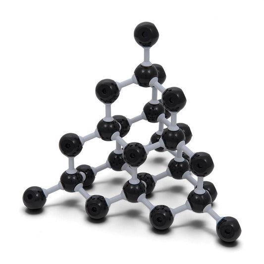Diamond crystal structure molecular model kit with 30 carbon atoms