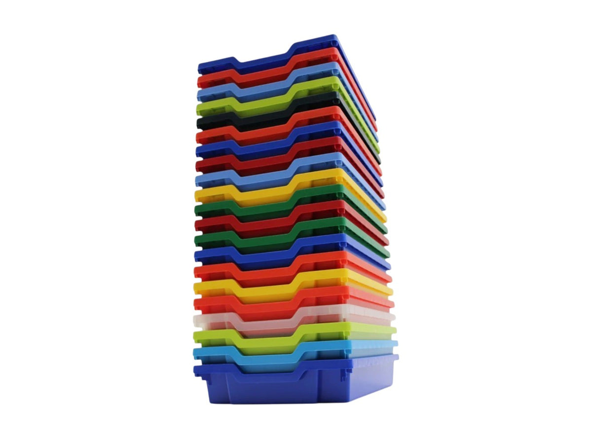 Gratnells F Series storage trays in assorted colours