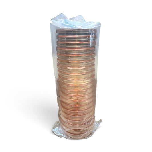Plastic Petri Dishes 90mm Orange Tinted Sterile  – Carton of 600