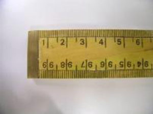 Metre Ruler with Brass Ends