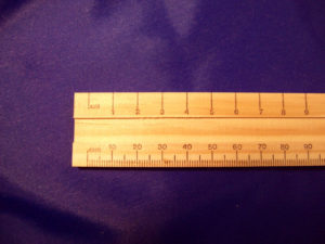 Wooden Metre Ruler - Grooved