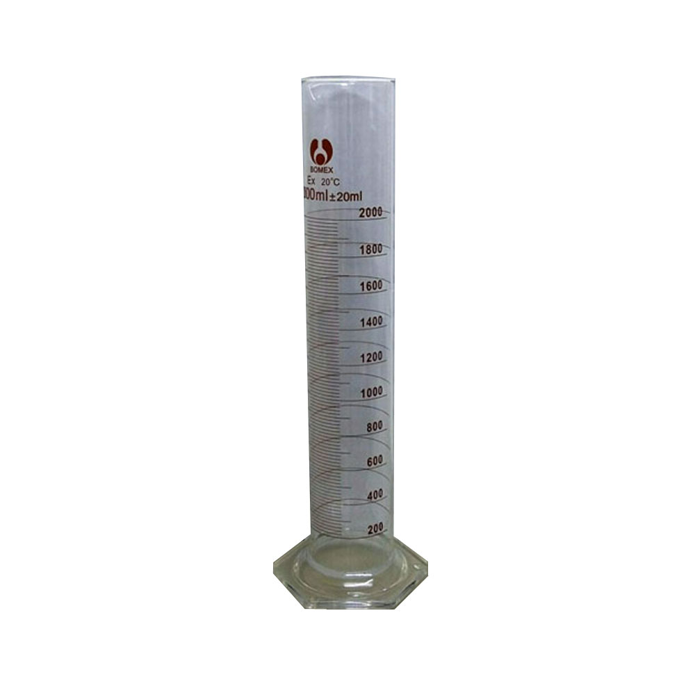 Measuring Cylinder Glass Hex Base Bomex 500ml 5ml Delta Educational 9468